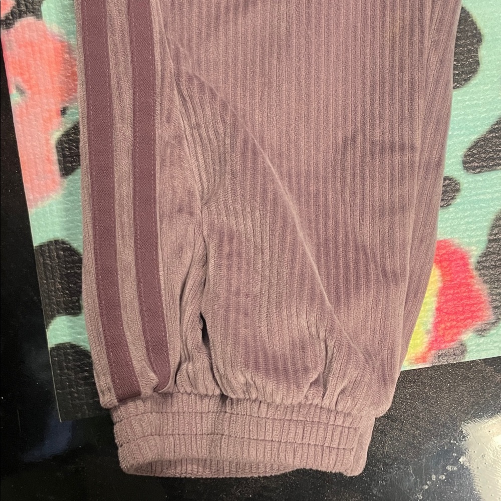 Adidas Kids Lavender Corduroy Joggers - Picture 2 of 10